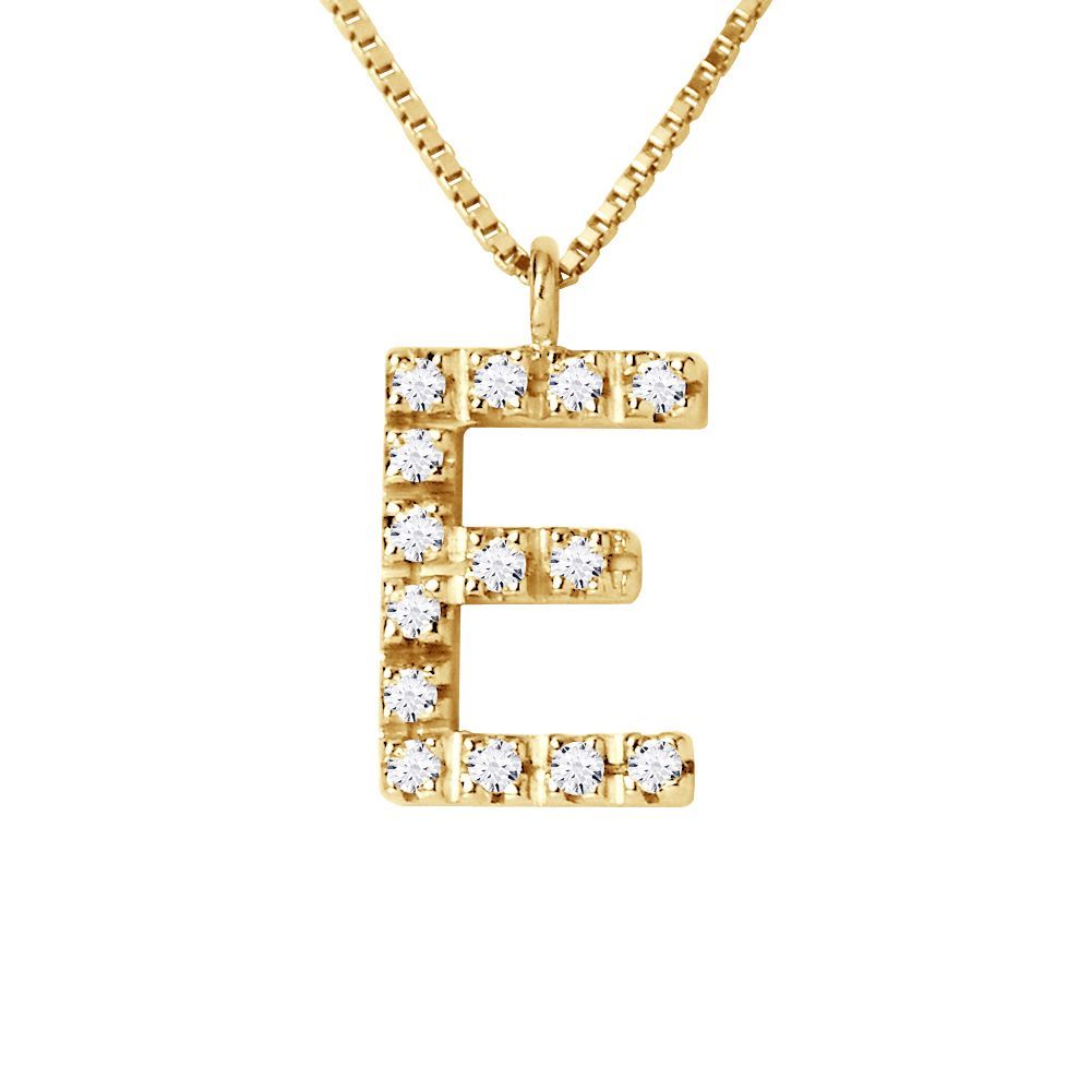 Diamant-Initial E Goldkette