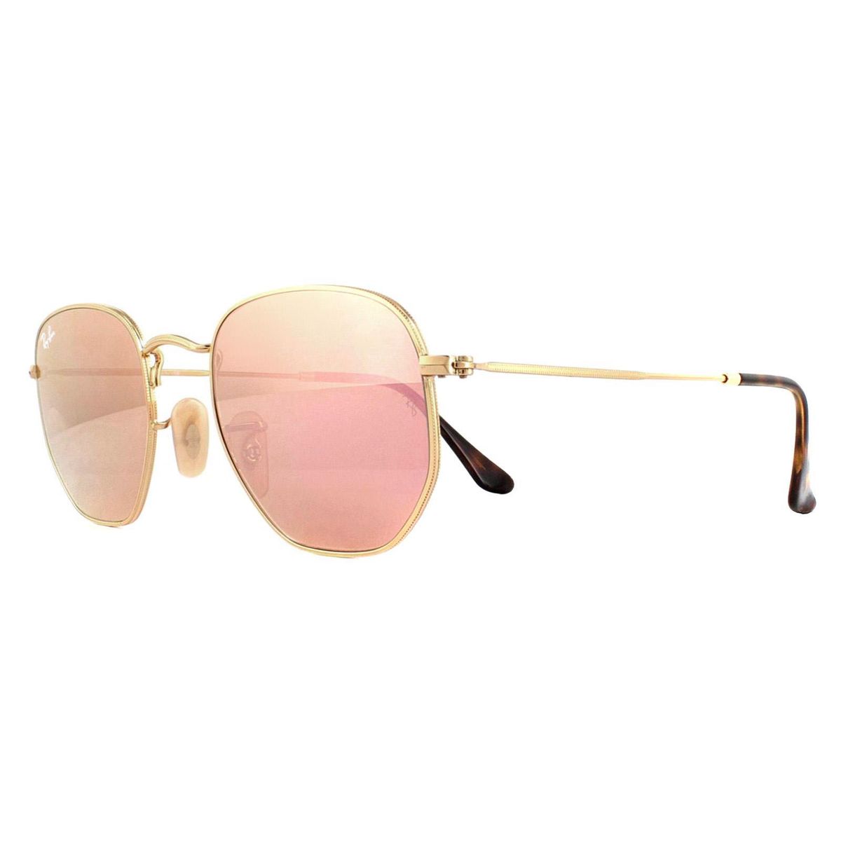 Hexagonale Metallrahmen Sonnenbrille mit Verspiegelung