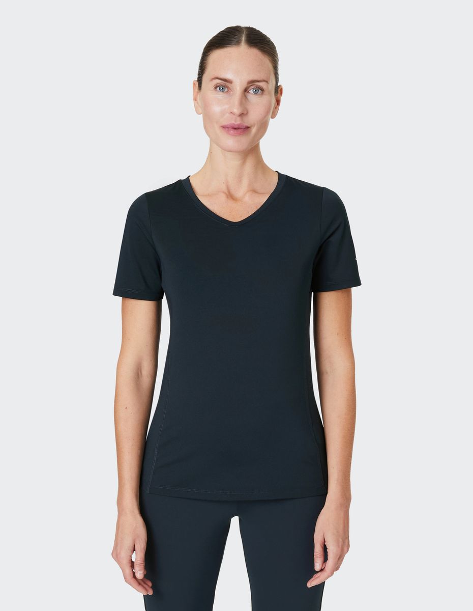 Performance-T-Shirt mit V-Ausschnitt