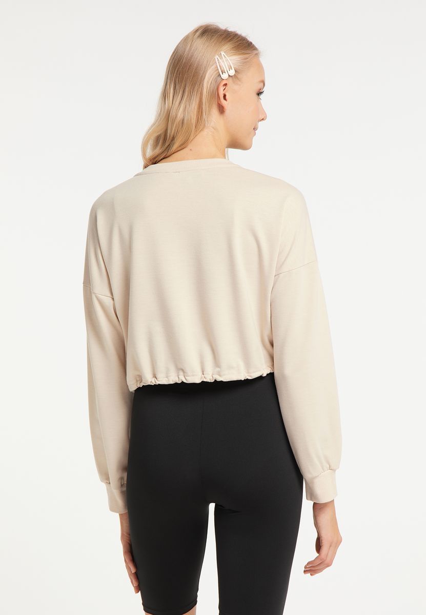 Oversize-Sweatshirt mit Tunnelzug im Cropped-Look
