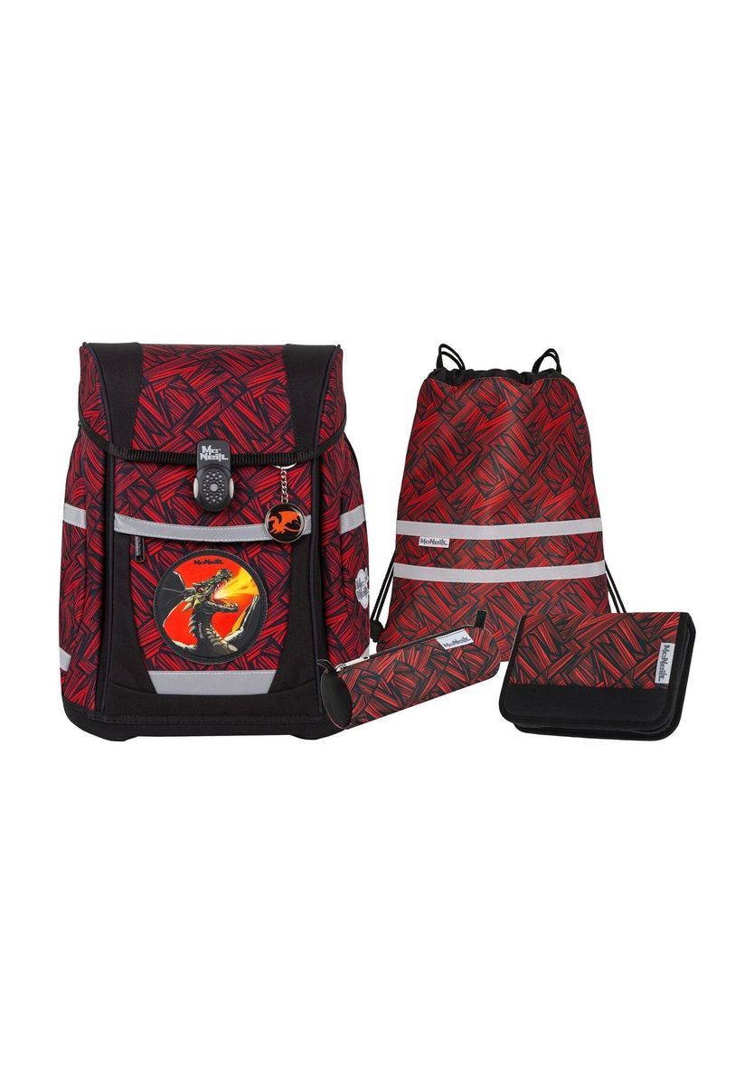 Ergonomisches Schulranzen-Set mit Drachenmotiv