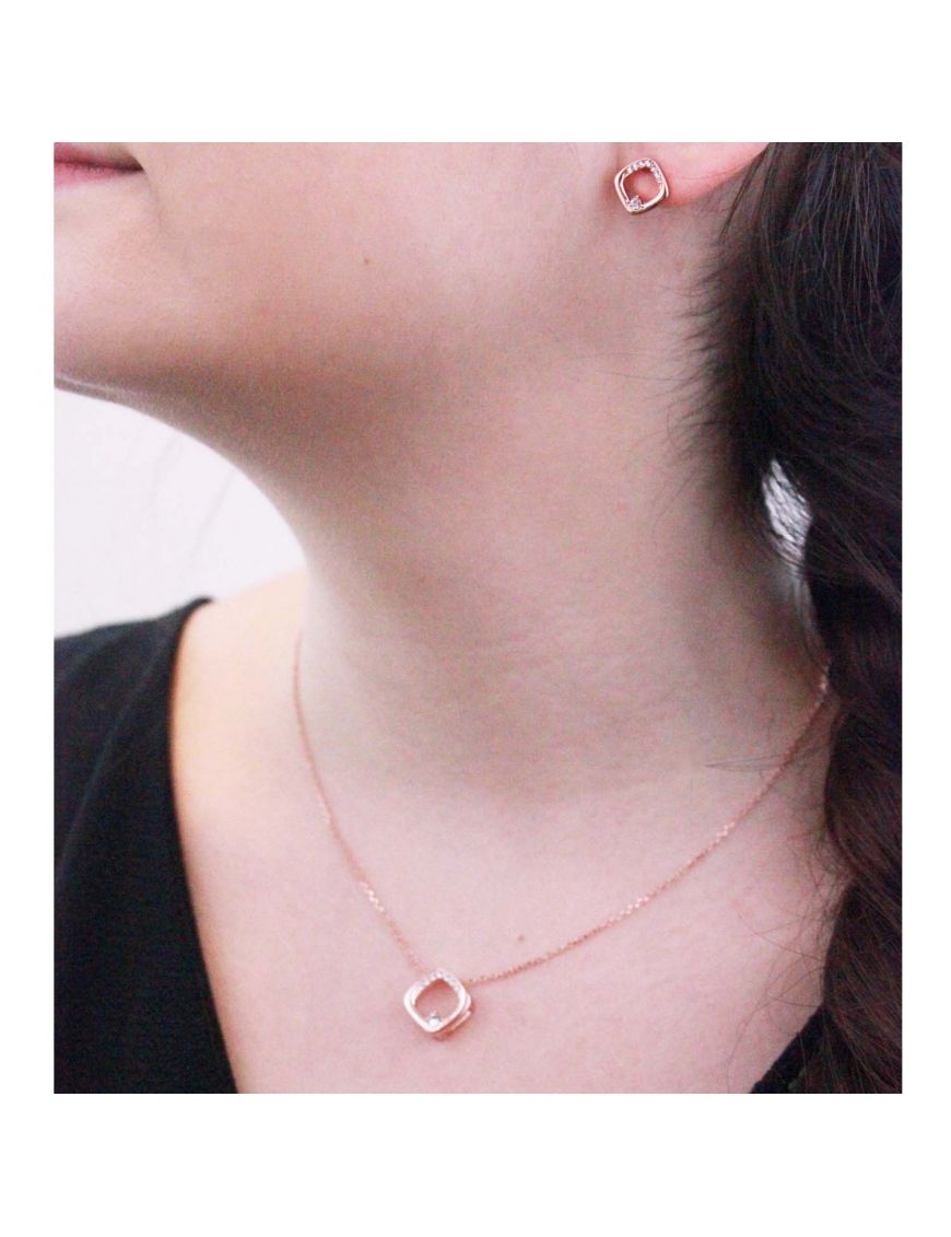 Elegantes geometrisches Kristall-Schmuckset