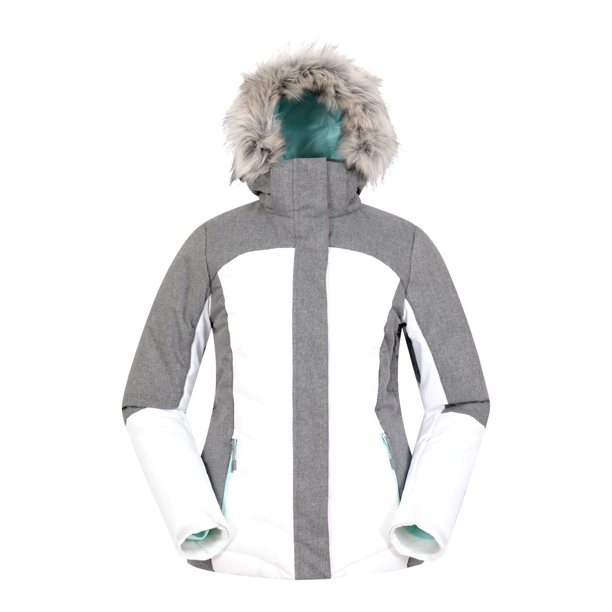Gepolsterte Skijacke im Color-Block-Design