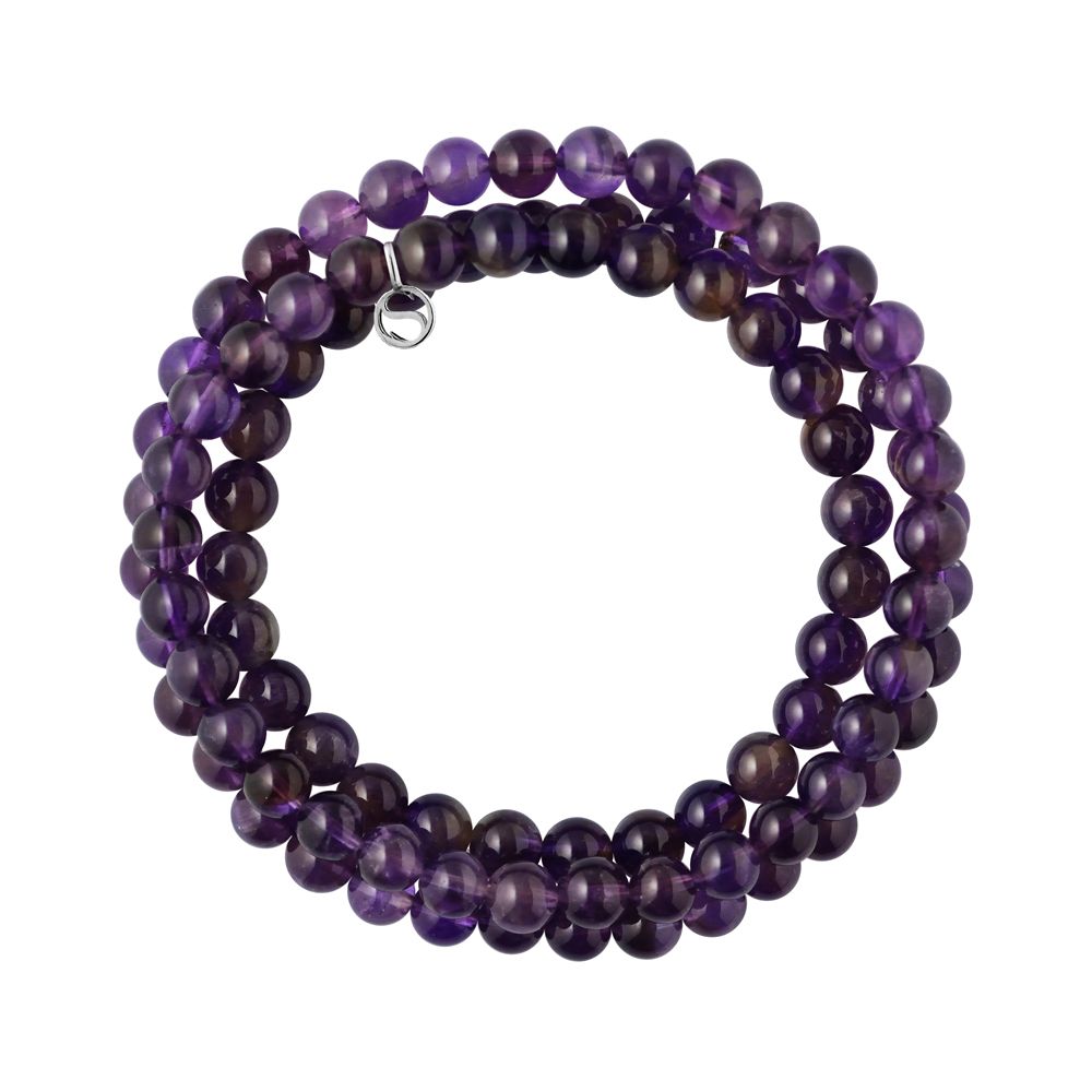 Elegantes dreireihiges Amethyst Armband