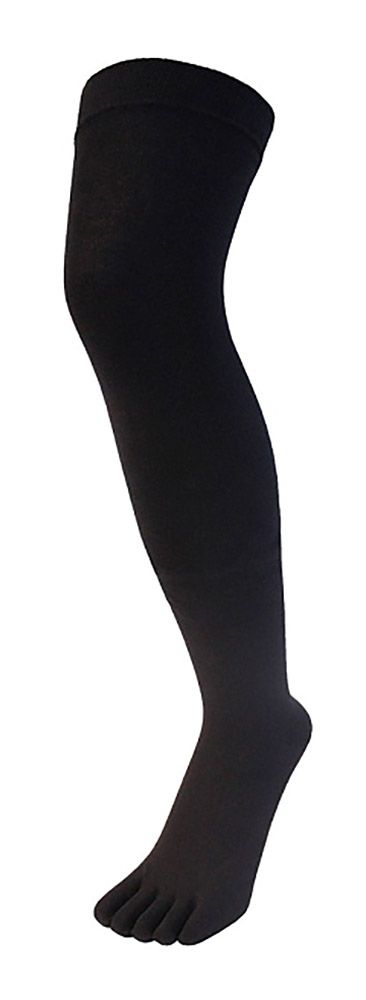Klassische Overknee-Zehensocken aus Baumwolle