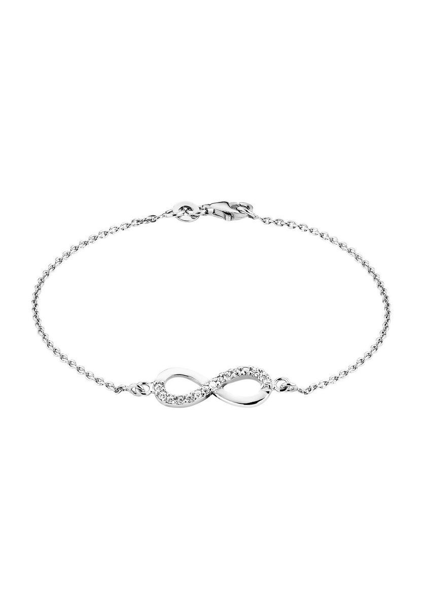 Glänzendes Silberarmband mit Unendlichkeitssymbol