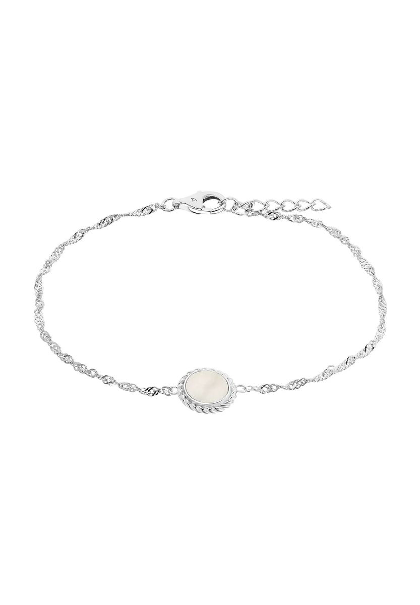 Glänzendes Silberarmband mit Unendlichkeitssymbol