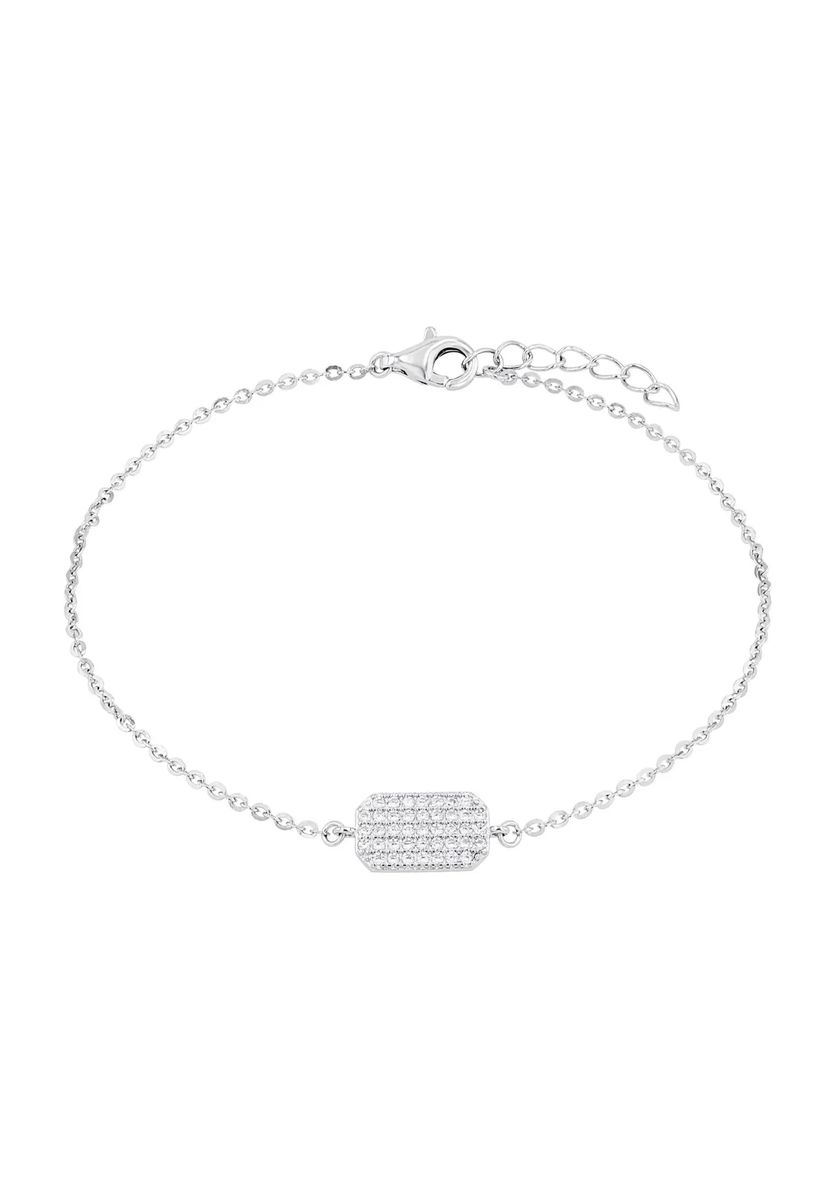 Glänzendes Silberarmband mit Unendlichkeitssymbol