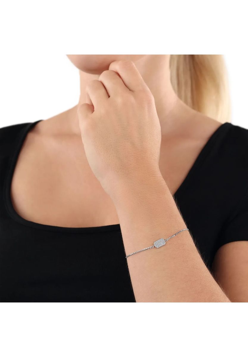 Glänzendes Silberarmband mit Unendlichkeitssymbol