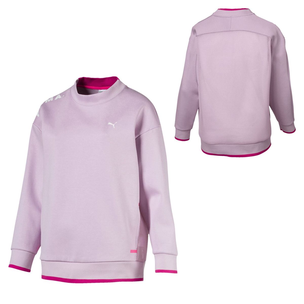 Chase Oversized-Rundhalspullover mit Mesh
