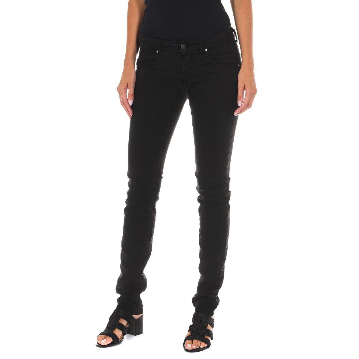 Skinny Jeans mit Pailletten-Gesäßtasche