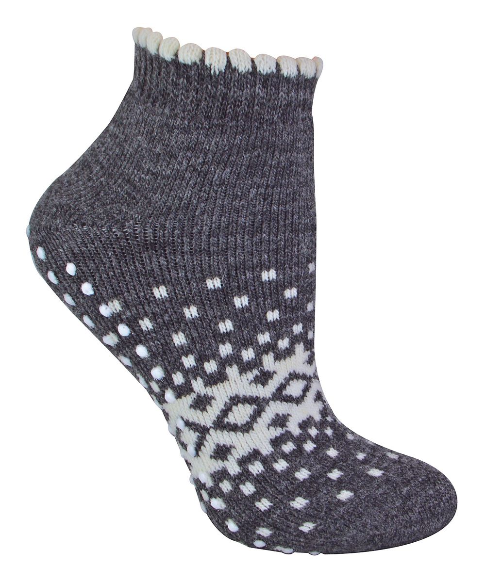 Kuschelige Slipper-Socken mit Nordic-Muster