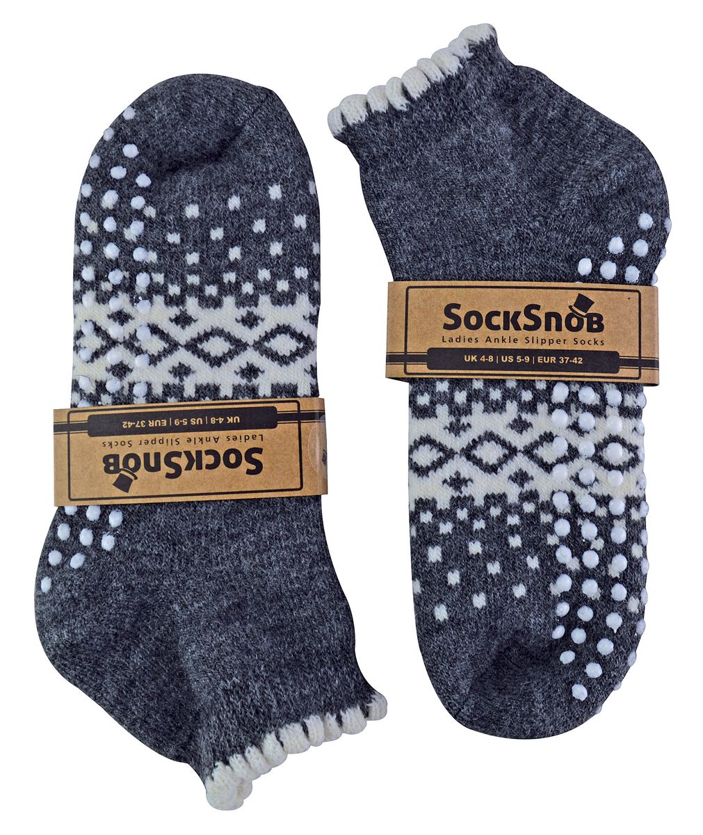 Kuschelige Slipper-Socken mit Nordic-Muster