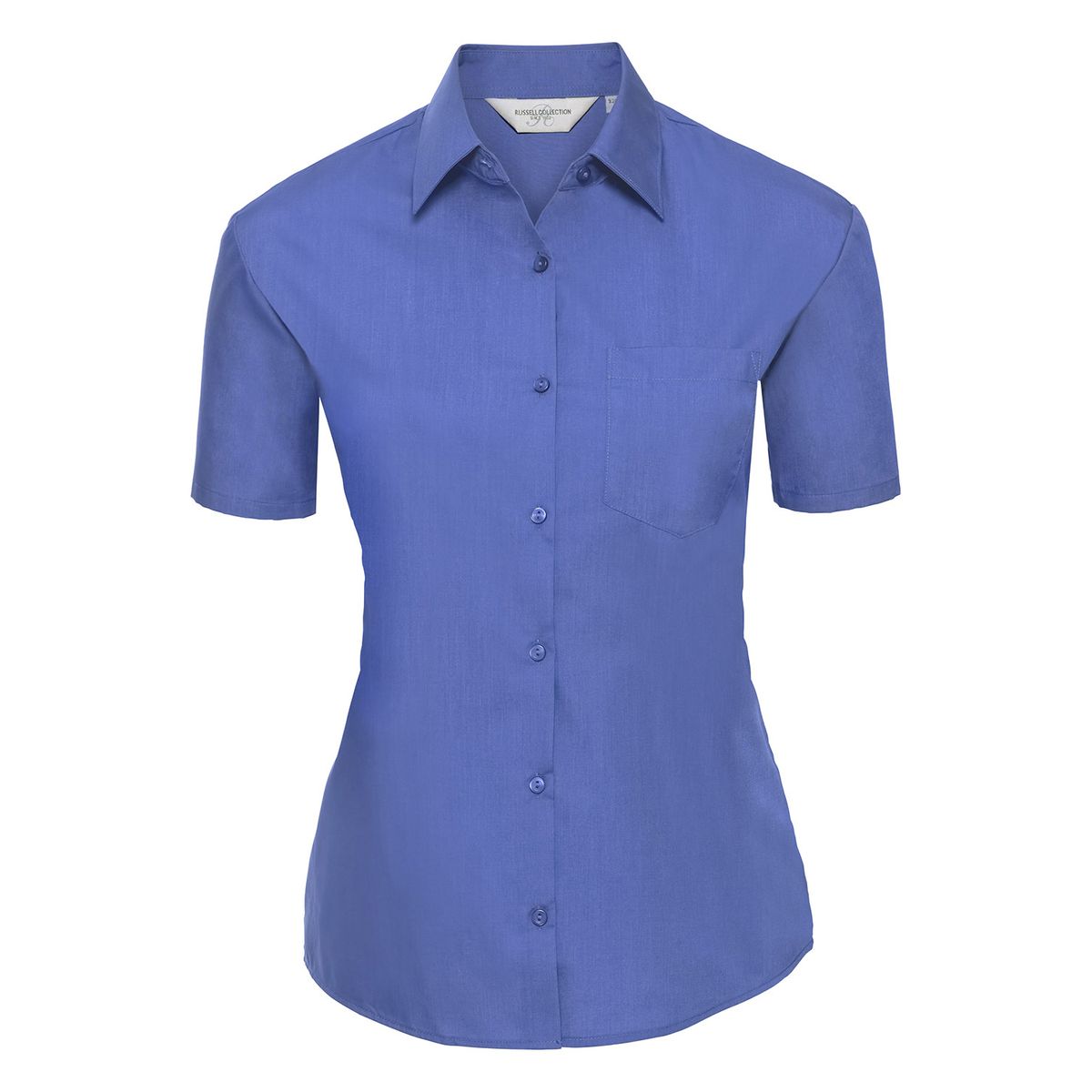 Pflegeleichte Kurzarm-Popeline-Bluse