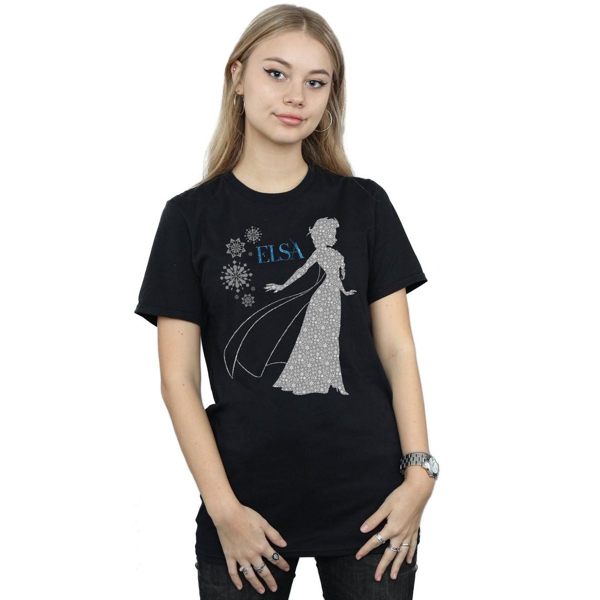 Frozen Elsa Silhouette Grafik-T-Shirt