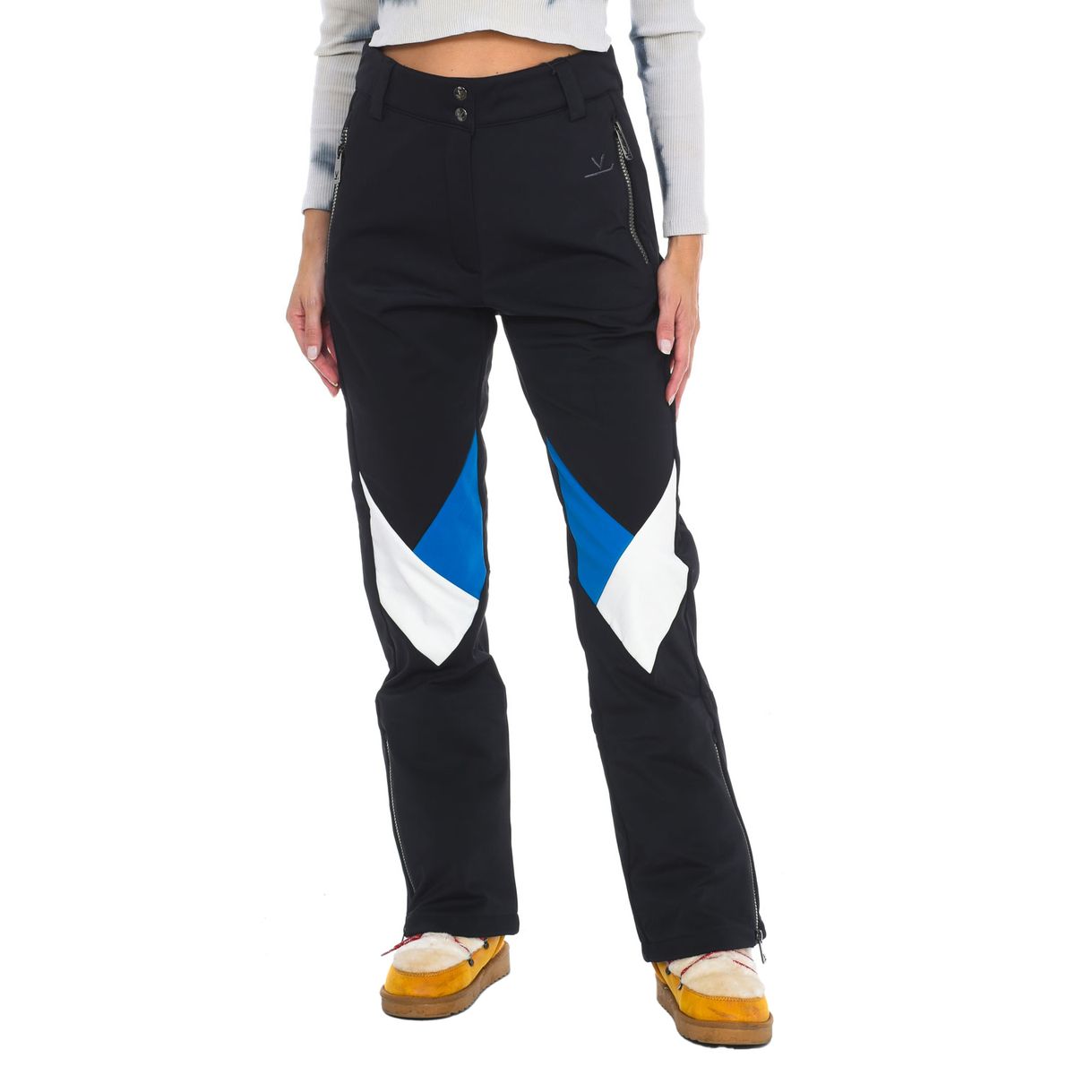 Technische Skihose mit geometrischem Color-Blocking