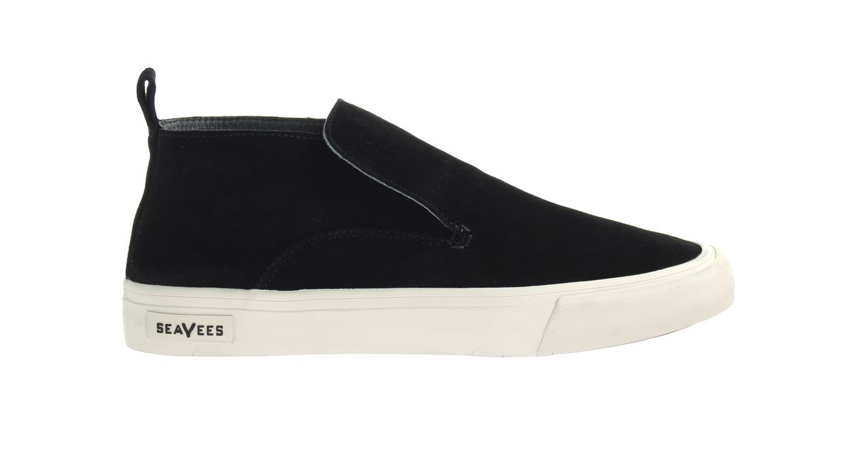 Minimalistische Mid-Top-Slipper aus Wildleder