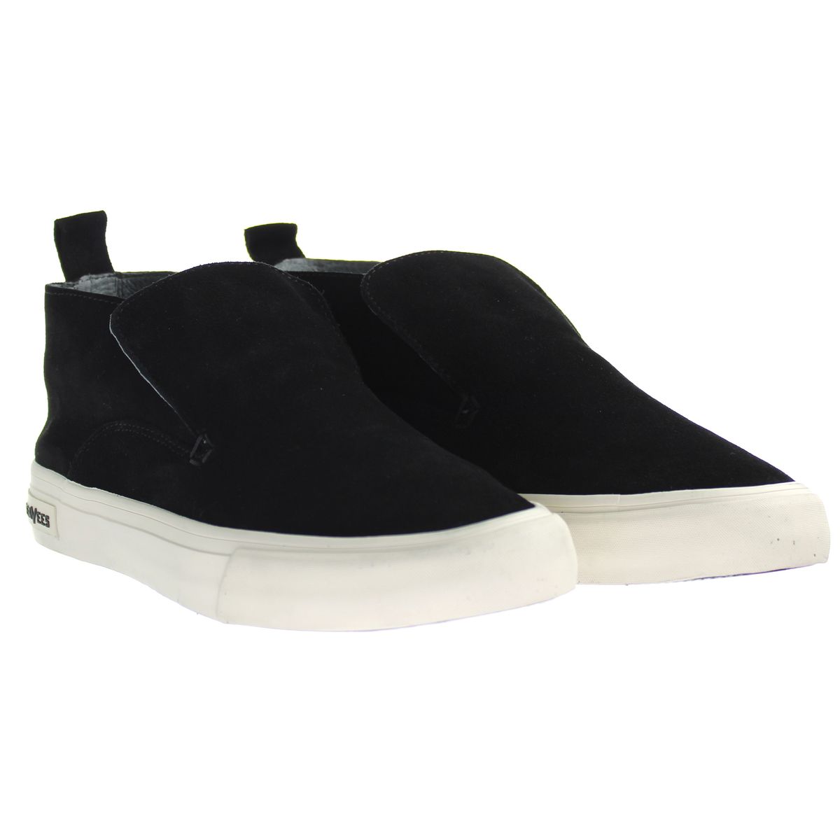 Minimalistische Mid-Top-Slipper aus Wildleder