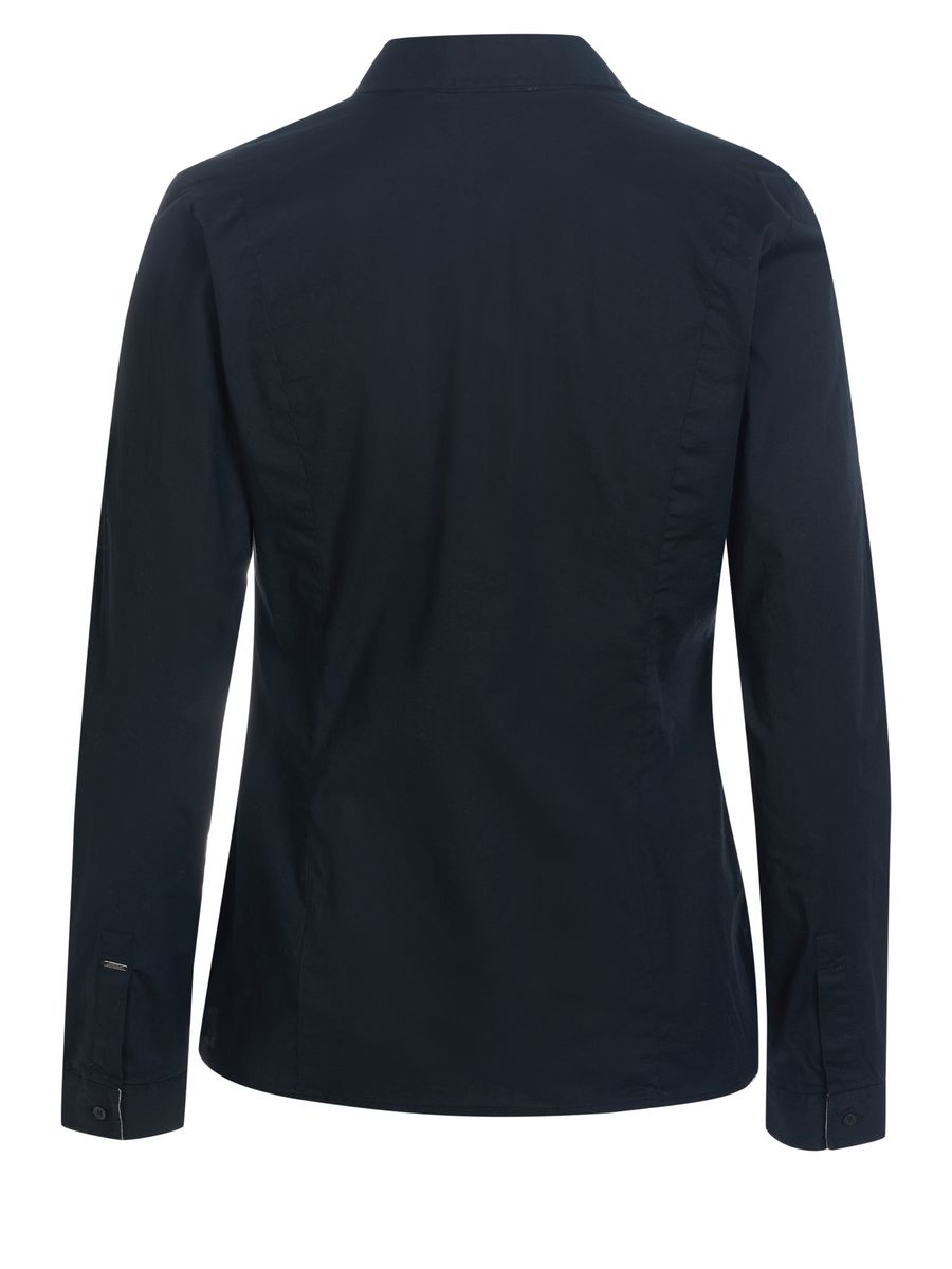 Taillierte Bluse mit glänzender Knopfleiste