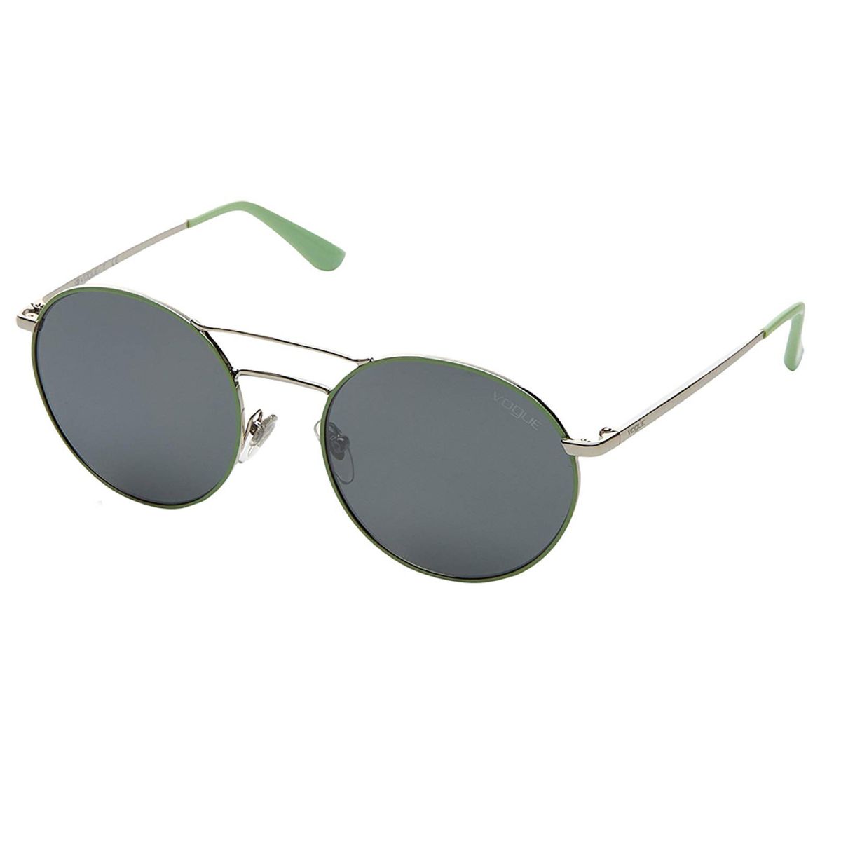Runde Metall-Sonnenbrille mit Doppelsteg