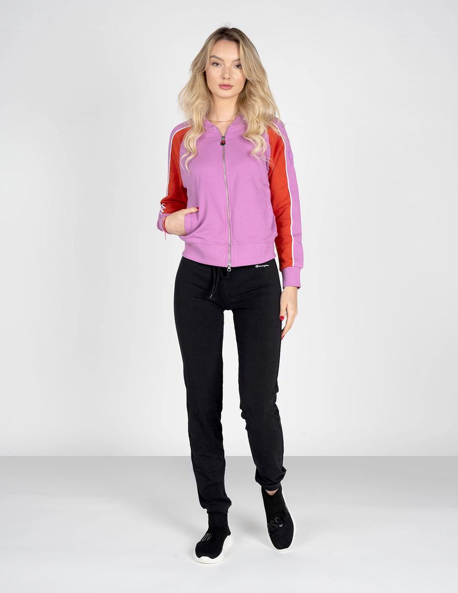 Zweifarbige Sportjacke mit Reißverschluss