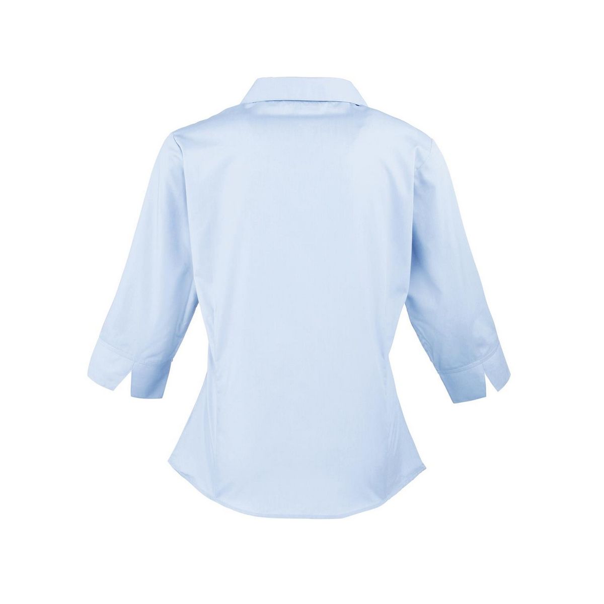 Popeline-Hemdbluse mit 3/4-Ärmeln