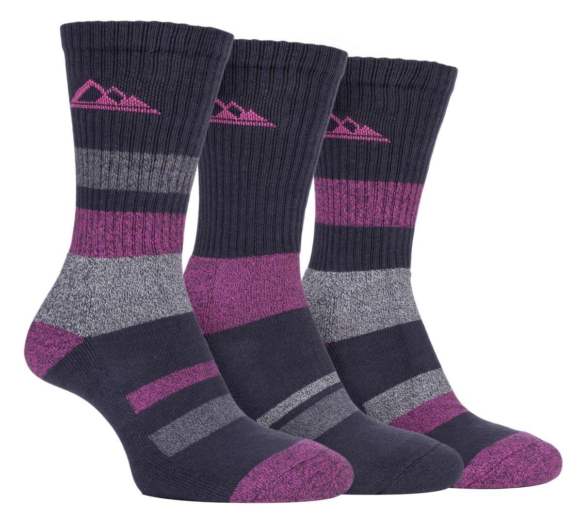 Gepolsterte Baumwoll-Wandersocken im Set