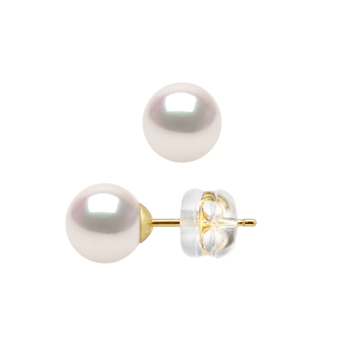 Elegante Akoya-Zuchtperlen-Ohrstecker