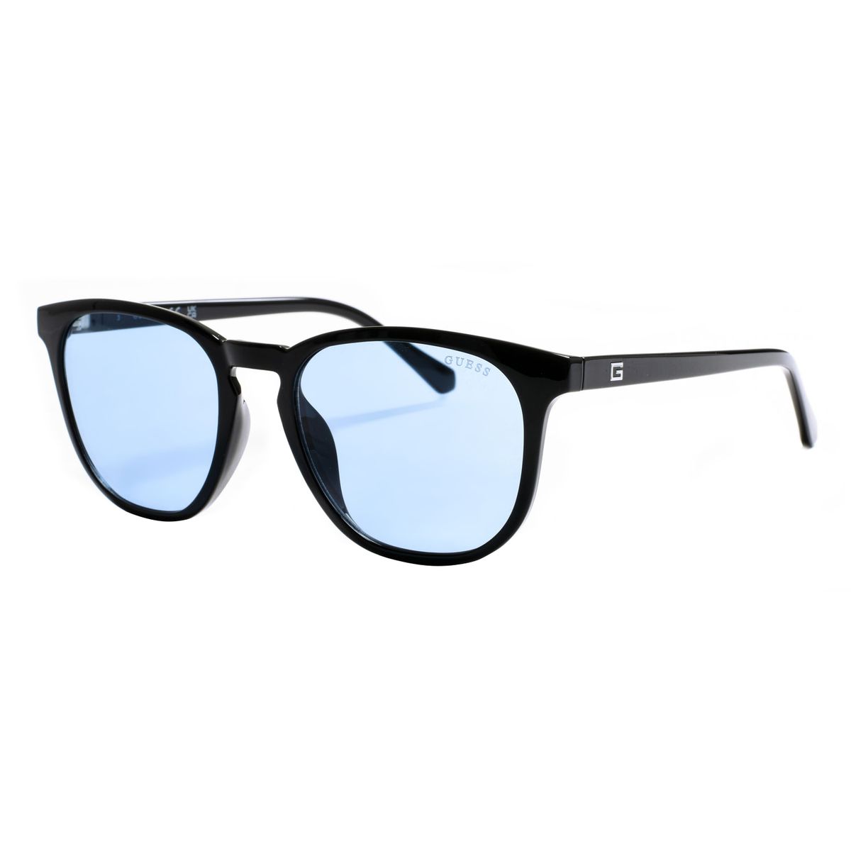 Runde Acetat-Sonnenbrille mit getönten Gläsern