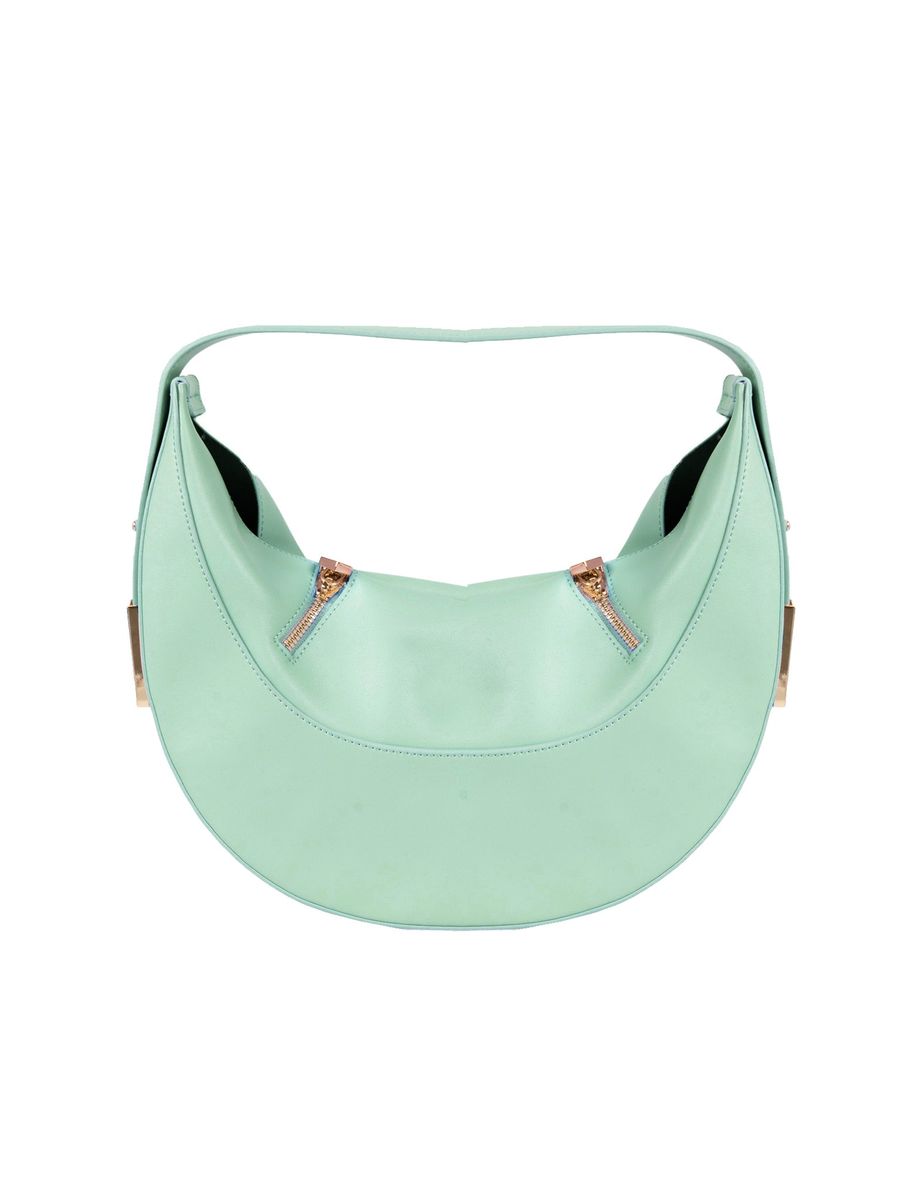 Architekturale Halbmond-Schultertasche