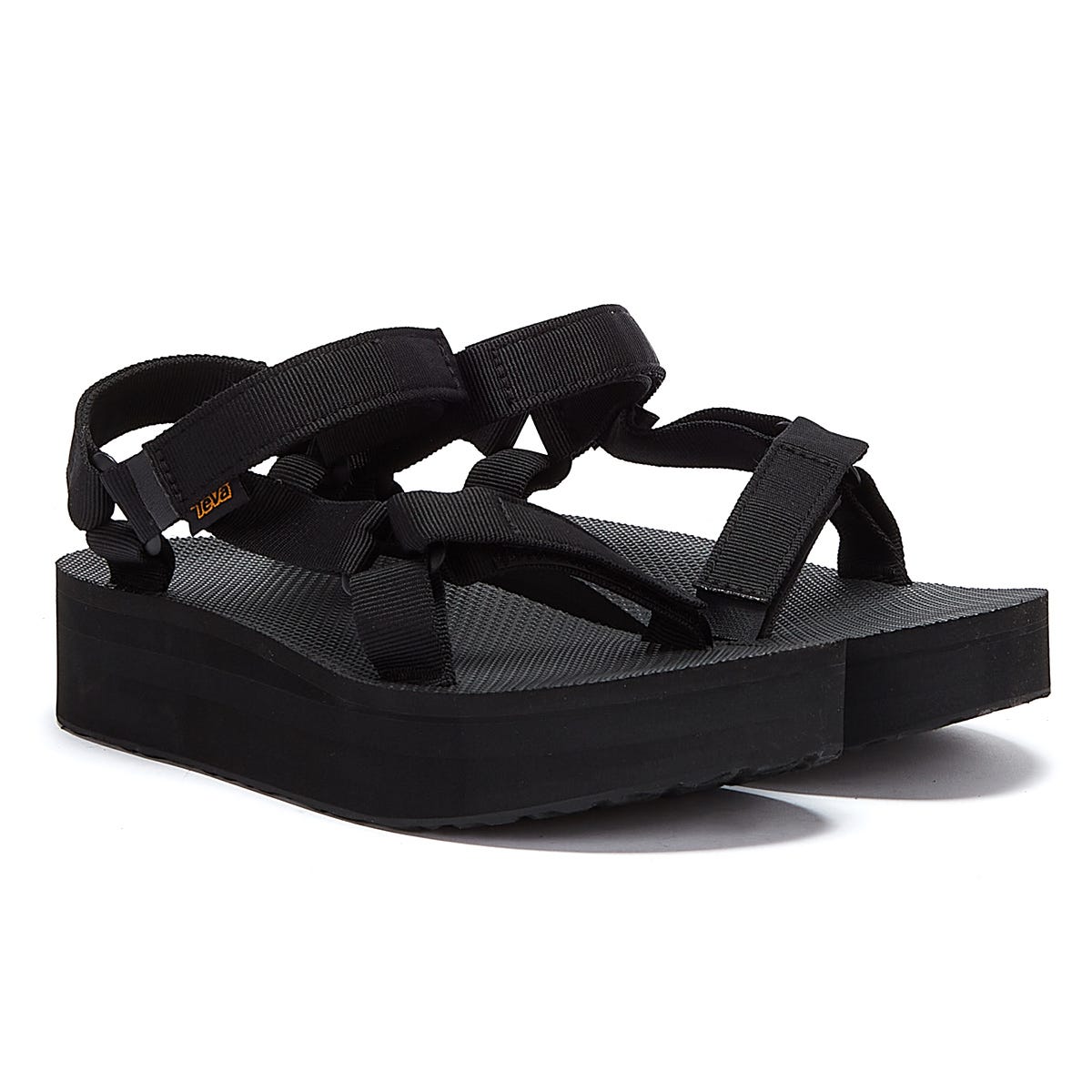 Bequeme Riemchen-Plateausandalen mit Klettverschluss