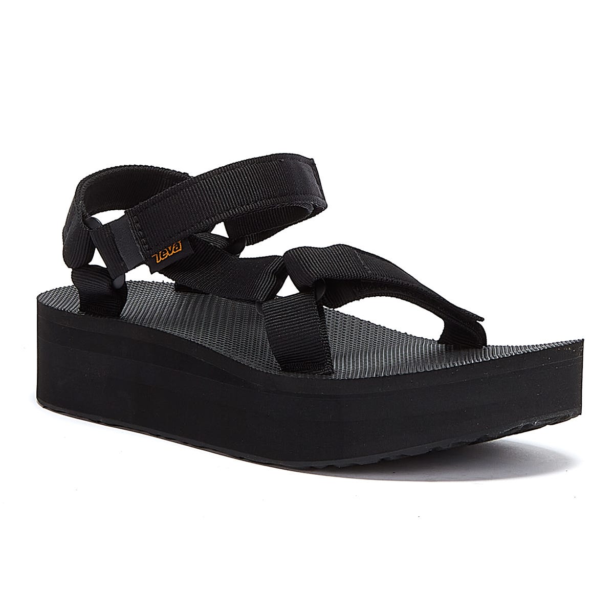Bequeme Riemchen-Plateausandalen mit Klettverschluss