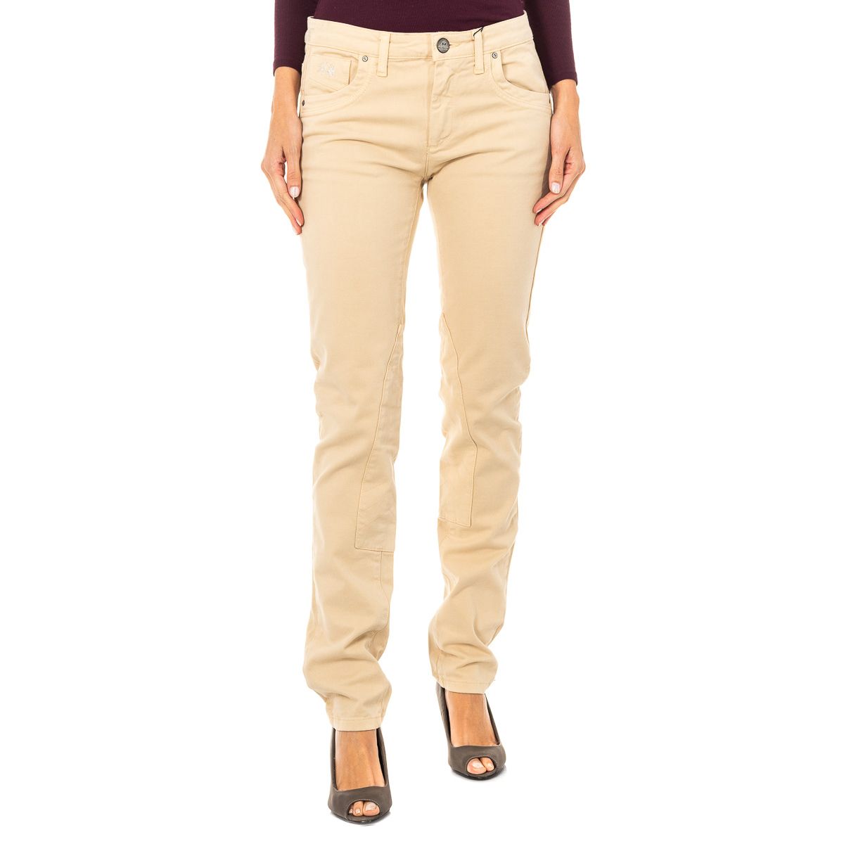 Elastische Slim-Fit Baumwollhose
