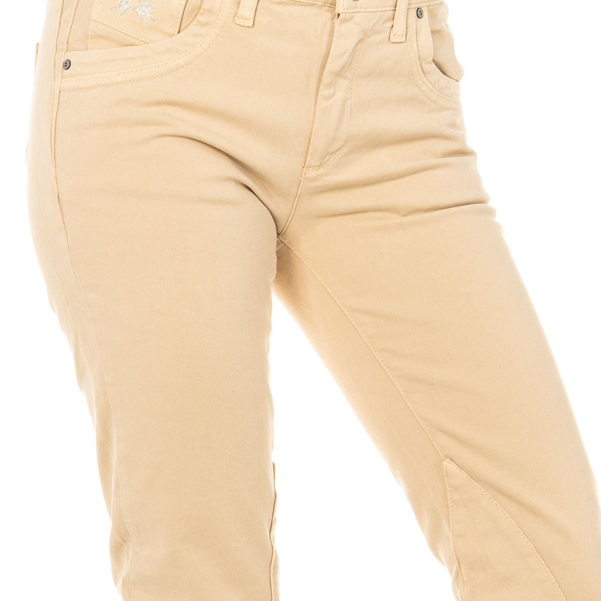 Elastische Slim-Fit Baumwollhose