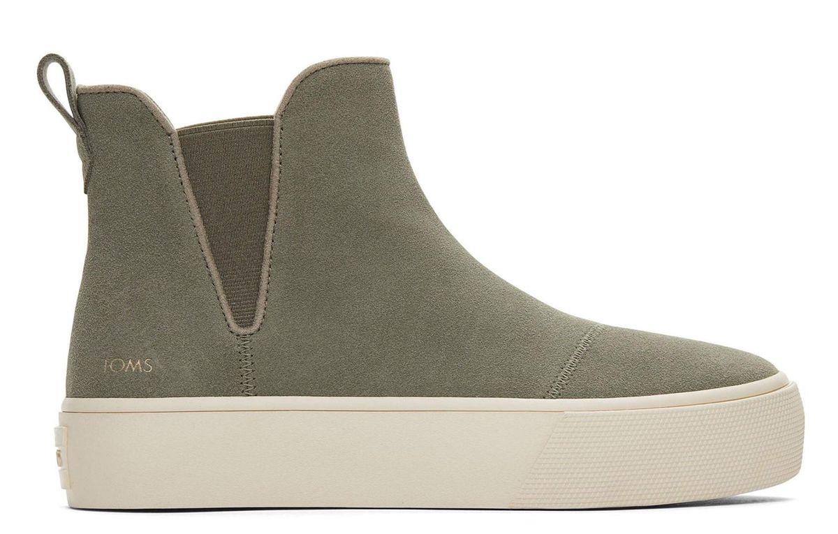 Chelsea-Stiefel mit Wildleder-Plattform
