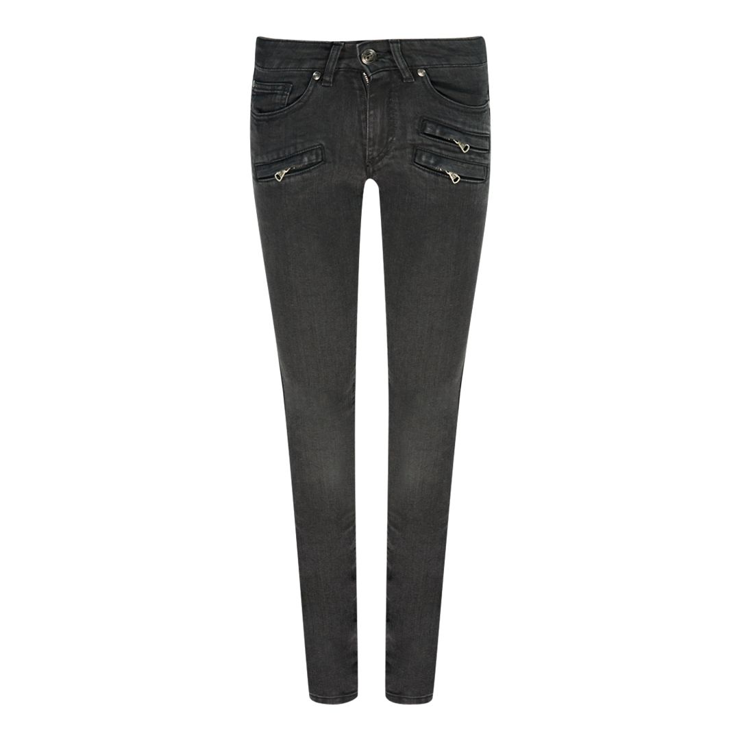 Biker Skinny-Jeans mit Reißverschluss-Details