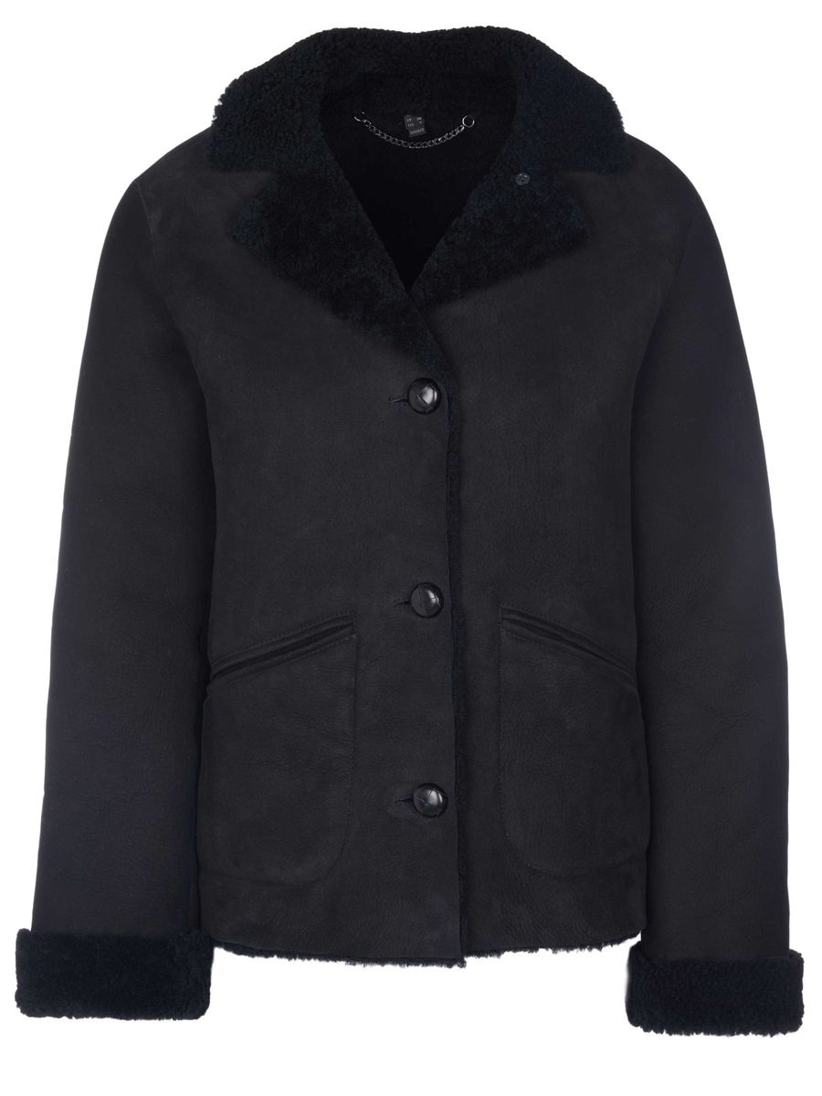 Lammfelljacke mit Reverskragen