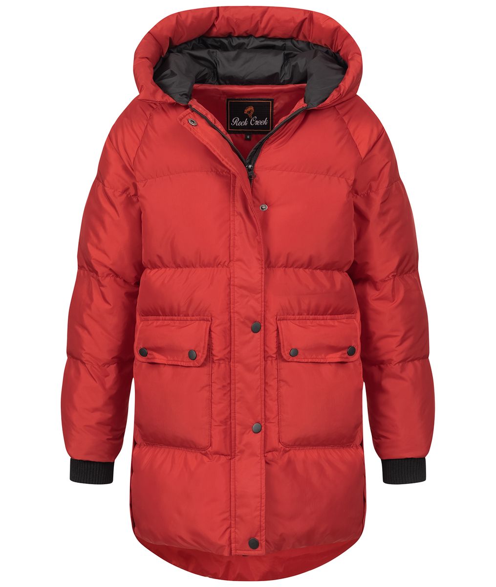 Wattierter Steppparka mit Kapuze