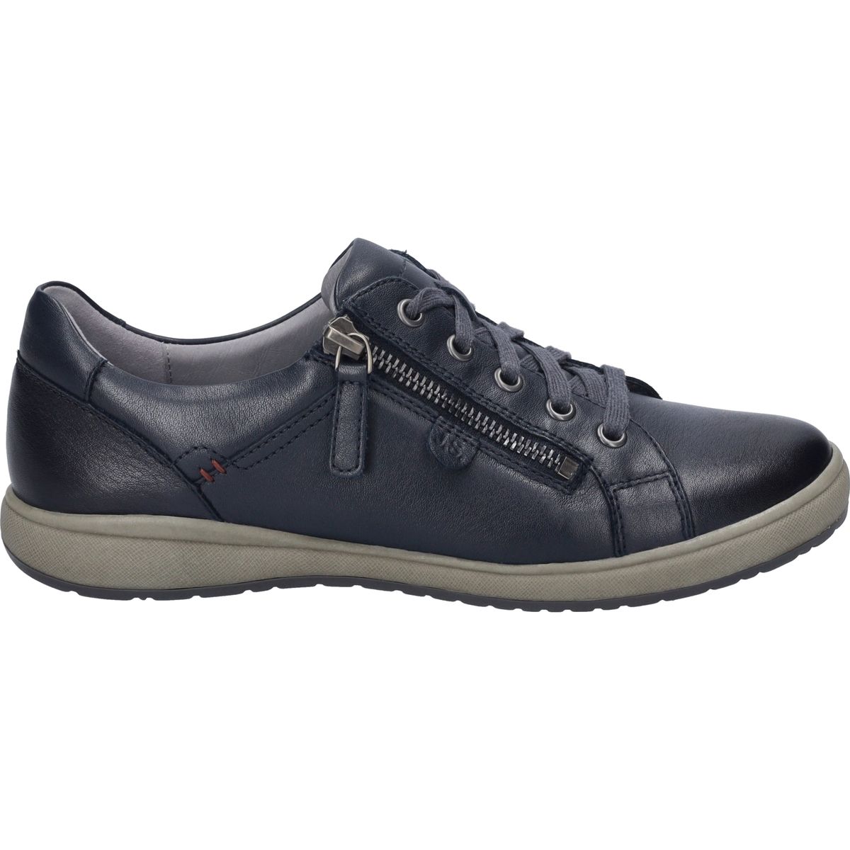 Leder-Sneaker mit seitlichem Reißverschluss