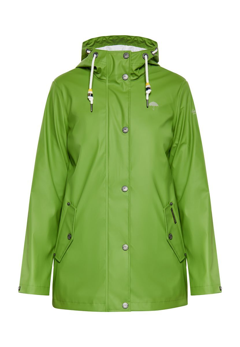 Wasserdichte Kapuzenregenjacke mit Kordelzug