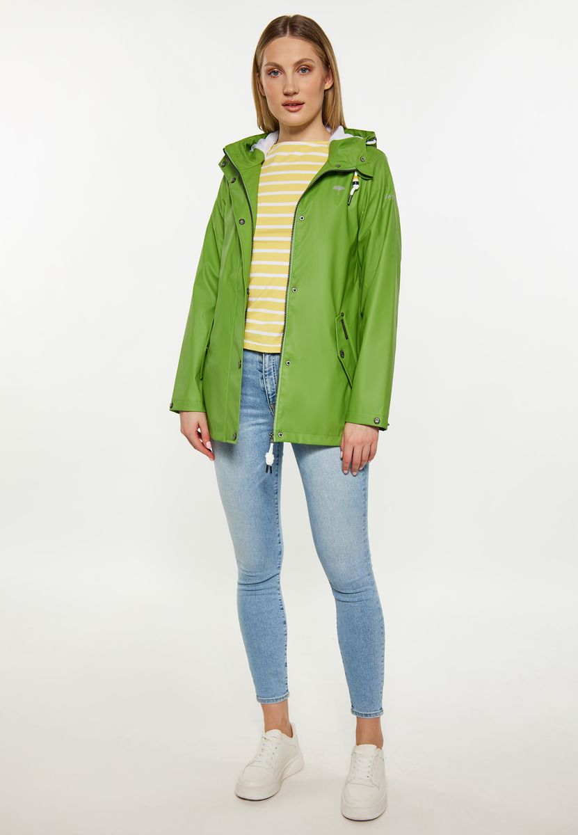Wasserdichte Kapuzenregenjacke mit Kordelzug