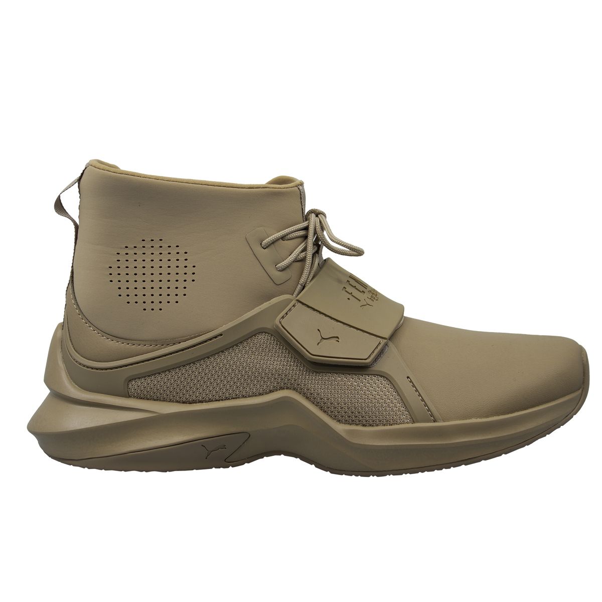 Skulpturale High-Top-Trainer mit Riemen