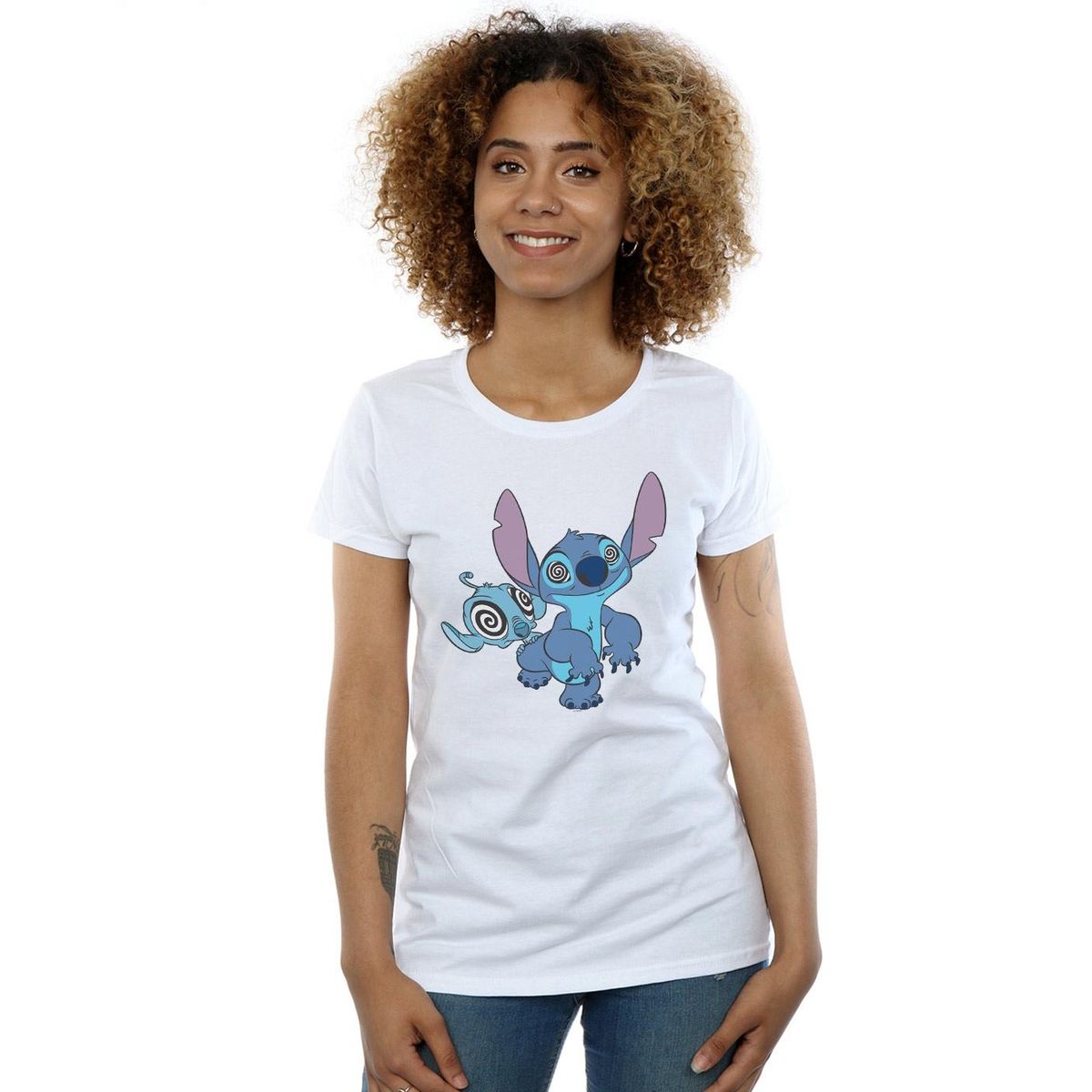 Grafik-T-Shirt mit hypnotisiertem Stitch