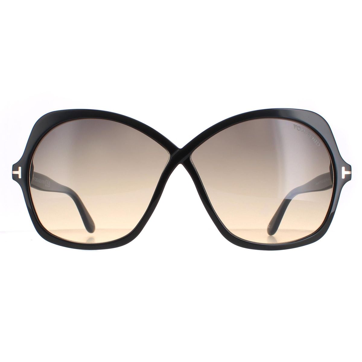Übergroße Schmetterlings-Sonnenbrille mit Farbverlauf