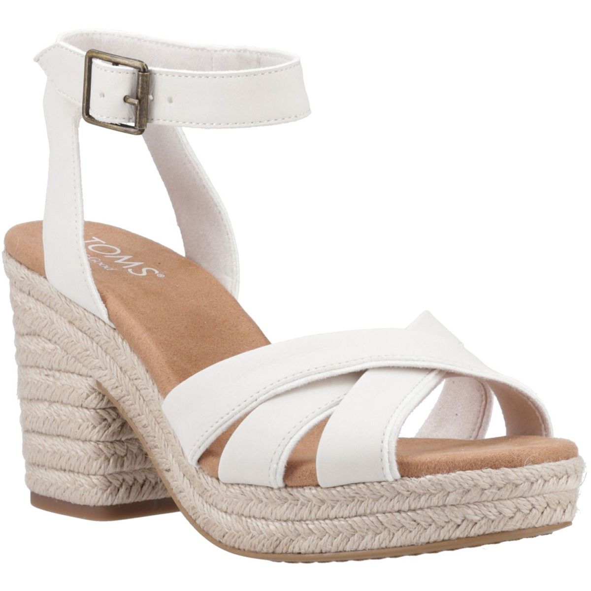 Riemchen-Plateausandalen mit Jute-Umflechtung