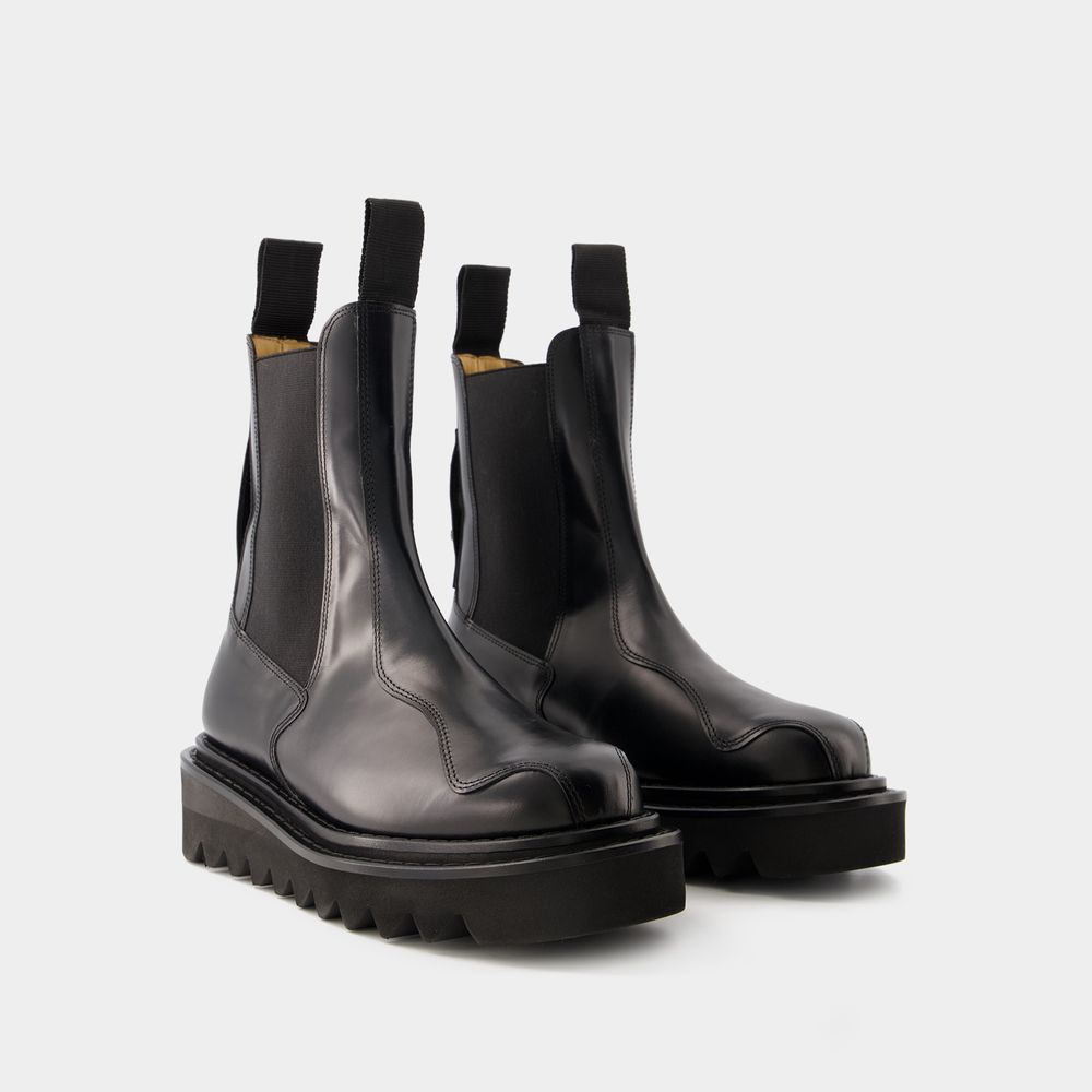 Plateau-Chelsea-Boots mit Verzierung