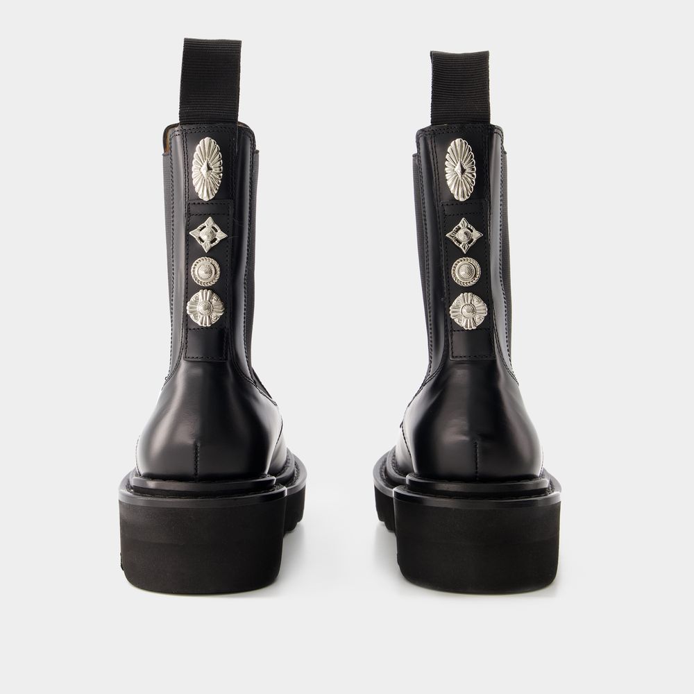 Plateau-Chelsea-Boots mit Verzierung