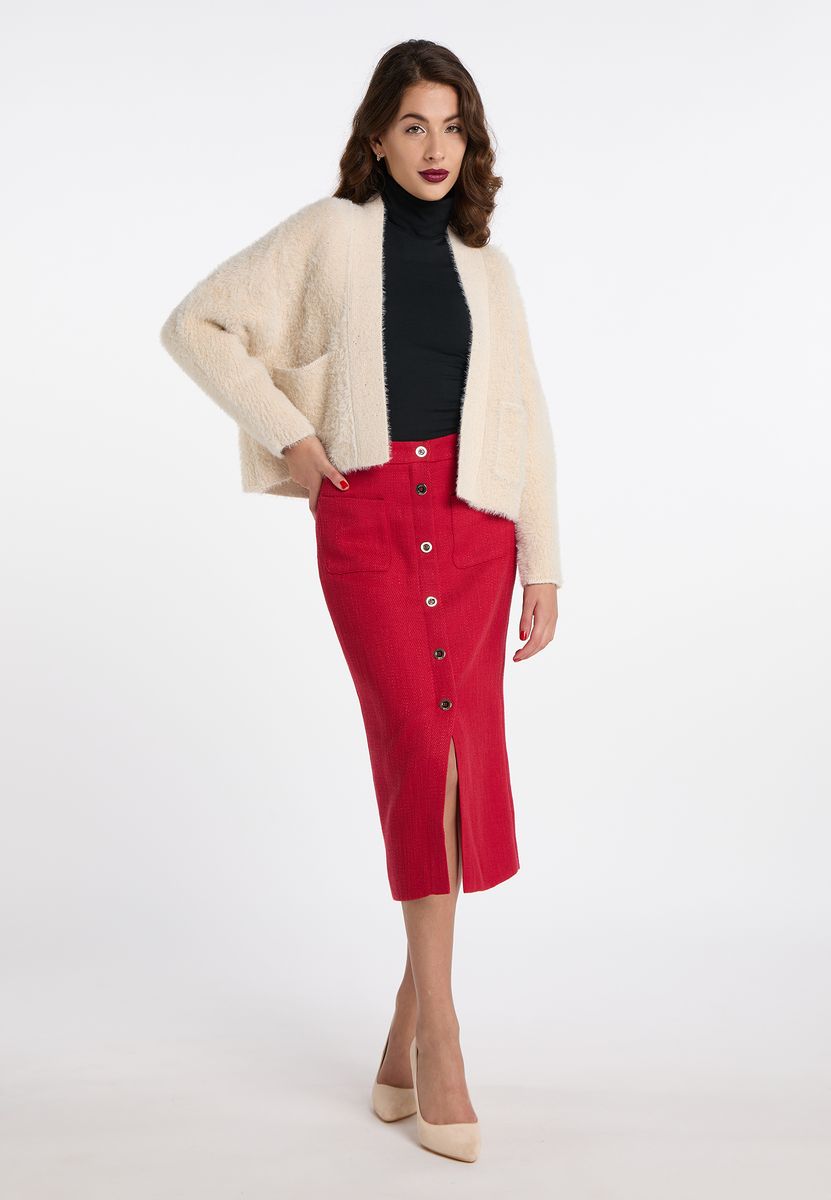 Kurzer Cardigan mit Metallic-Glanz