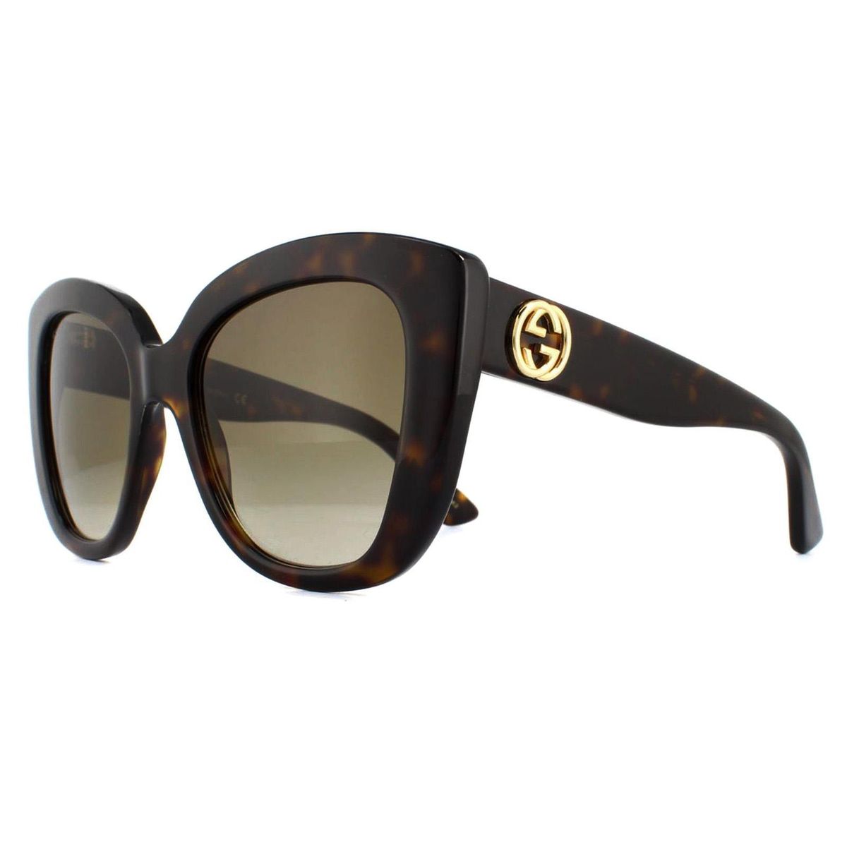 Markante Cat-Eye-Sonnenbrille mit Logo