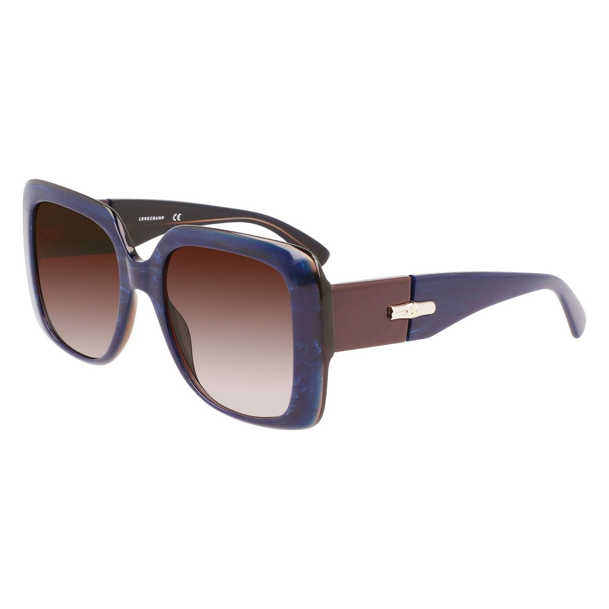 Quadratische Oversize-Sonnenbrille mit Marmoreffekt
